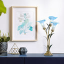 23.5"H Hand Blown Glass 3 Calla Lily Uplight Accent Lamp