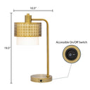 19.5"H Xander Gold Drum Shade Table Lamp