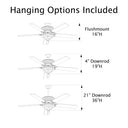 52"W LED Tiffany Style Stained Glass Halston Ceiling Fan with Remote Control