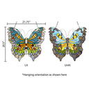 20.5"H Stained Glass Swallowtail Butterfly Window Panel