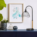 20.5"H Candlestick Base Dome Shade Table Lamp