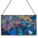 Geometric Abstract Stained Glass Window Panel