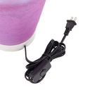 10.5" H Lila Pink/Purple Glass Shade with a White Marble Block Base Accent Lamp