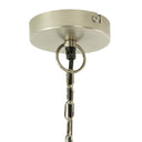 16" W Jillian Industrial Abstract Nickel Metal Globe Shade Pendant Light