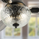 42" W Valencia LED Indoor Clear Hand-Cut Glass Bowl Shade Ceiling Fan with Remote Control