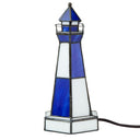 10.4" H Camden Stained Glass Lighthouse Accent Lamp. Unlit