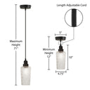 4.75" W 1-Light Haute Glass and Metal Pendant