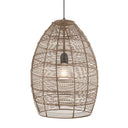 Alessia River of Goods Brass Metal Cone-Shaped Woven Pendant Lamp