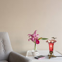 9"H Hand Blown Mercury Glass Lily Uplight Accent Lamp