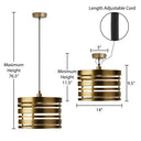 14" W Bruce Gold-Tone Metal Pendant