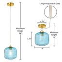 7.25"H Gael Retro Globe Shade Pendant Light