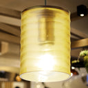 5" W Elowen Mid-Century Modern Amber Cylinder Hand Blown Glass Shade Pendant Light