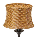 25.25"H Outdoor and Indoor Basket Weave Table Lamp