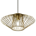 16.5" W Lucy Industrial Gold Open Caged Shade Pendant Light
