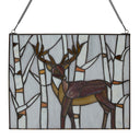 Majestic Deer Stained Glass Window Panel