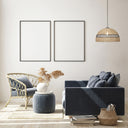 19.5" W 1-Light Arie Metal and Jute Pendant