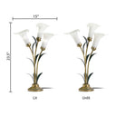 23.5"H Hand Blown Glass 3 Calla Lily Uplight Accent Lamp