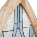 48.5" H Floral Cathedral Tiffany-Style Stained Glass Window Panel