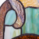 13"H Crazy Cat Stained Glass Window Panel