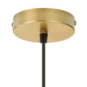 20" H Modern Brushed Gold Oval Shade Pendant