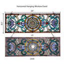 8.5"H Starla Rectangular Stained Glass Pub Window Panel