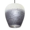 10.75" W Lillian Glam White/Black/Grey Ombre Dome Shade Pendant