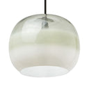 9.8" W Danielle Glam Green/White Ombre Glass Globe Shade Pendant Light