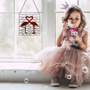 12.5" H Flamingos Stained Glass Window Panel