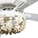 52"W Wooden Chandelier 5-Blade LED Ceiling Fan