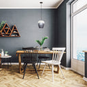 10.75" W Lillian Glam White/Black/Grey Ombre Dome Shade Pendant