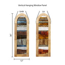 36" H Oversized Geometric Stained Glass Window Panel