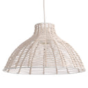 15" 1-Light Elodie Pendant Light Natural Rattan White