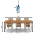 4.75" W 1-Light Tami Glass and Metal Pendant