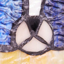 13"H Crazy Cat Stained Glass Window Panel