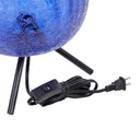 11.5" H Libby Black Tripod Table Lamp with a Blue Globe Shade