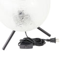 11.5" H Libby Black Tripod Table Lamp with a Textured Clear Glass Globe Shade