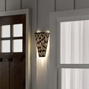 Noah River of Goods Black Matte Metal Cone-Shaped Outdoor Wall Sconce
