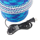 8.75" H Bianca Blue and White Mosaic Mushroom Accent Lamp