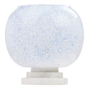 13" H Nautical White/Blue Globe Shade Stacked Base Accent Lamp