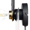 24" H Modern Black Indoor Plug In Wall Sconce
