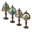 Set of 4 Family Favorites Tiffany Style Stained Glass Mini Accent Lamps