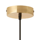 6.75" W Ken Glam Light Yellow and Gold Geometric Shaped Glass Shade Pendant
