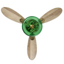 42-in W Sable LED Indoor Green Textured Glass and Gold Metal Ceiling Fan with Light Kit and Remote