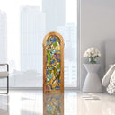 36" H Fruitful Grapevine Stained Glass Window Panel
