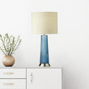 22" H 1-Light Lincoln Glass and Metal Table Lamp