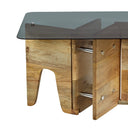 Mildred Wood and Glass Coffee Table