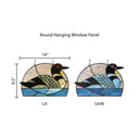 Loon Stained Glass Window Panel