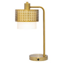 19.5"H Xander Gold Drum Shade Table Lamp