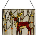 Majestic Deer Stained Glass Window Panel