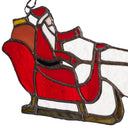 18" W Santa's Sleigh Tiffany-Style Stained Glass Window Panel